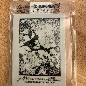 Tim Holtz Stampers Anonymous Tattered Sparrow stamp COM031 NEW!